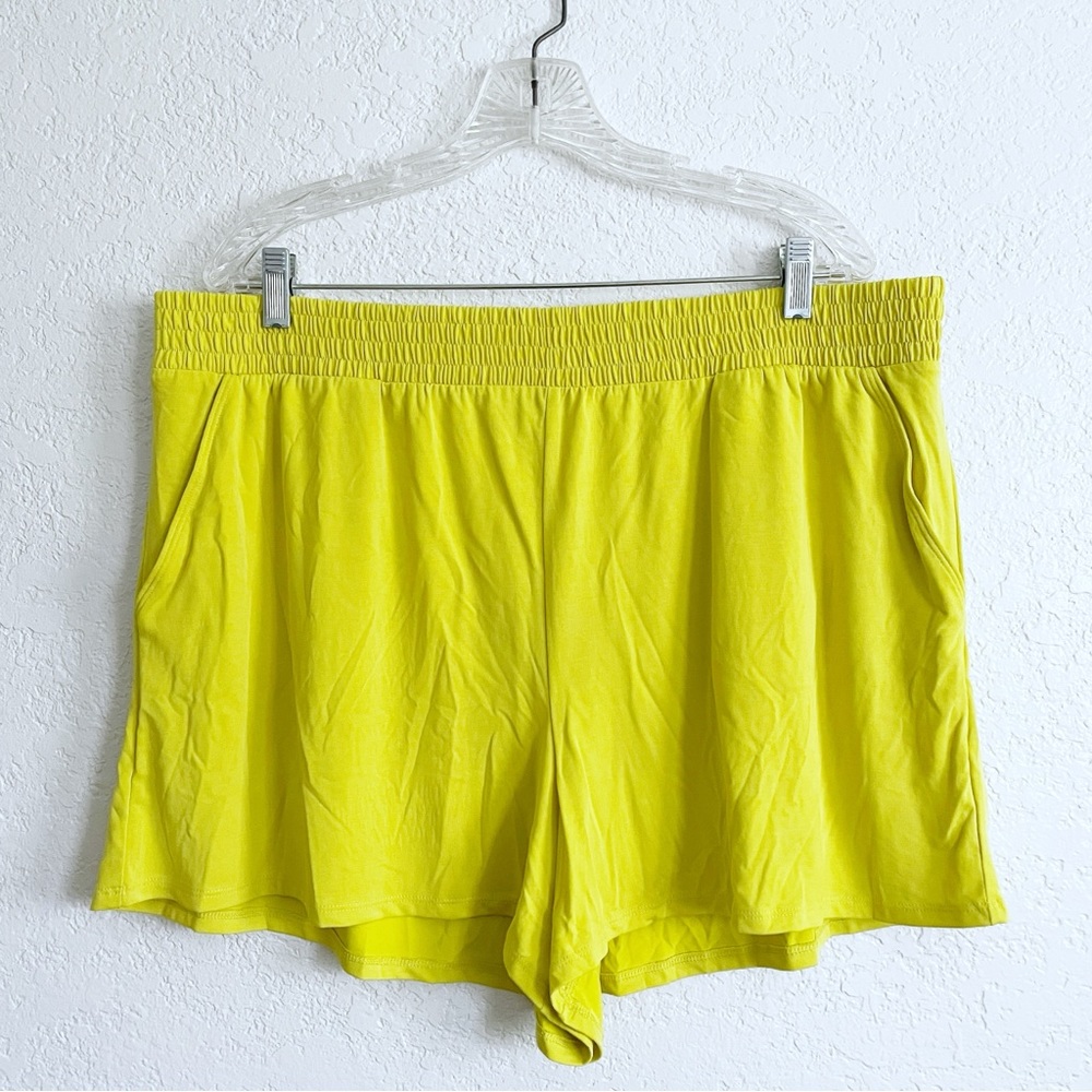 NEW Express Chartreuse Green Jersey Shorts XL Elastic Waist Stretchy NWT